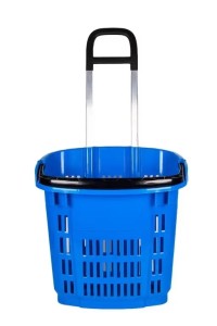 Koszyk sklepowy na kółkach, 35l. 